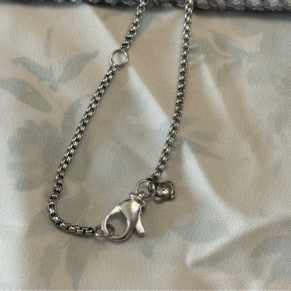 David Yurman Sterling Silver Bar Necklace With 18k Yellow Gold - Picture 8 of 14